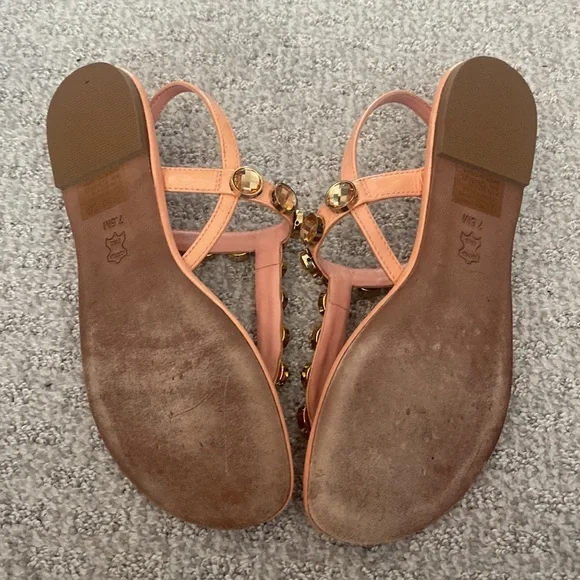 Tory Burch Patent Jeweled Sandals Sz 7.5 - Picture 5 of 5